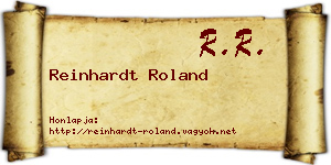 Reinhardt Roland névjegykártya