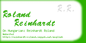 roland reinhardt business card